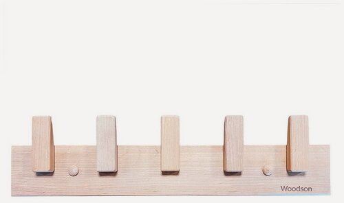 Изображение товара Вешалка WoodSon Д5 из ольха, 5 крючков (арт. WV3)