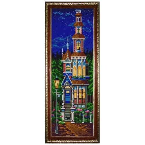 Рисунок на ткани Конёк (бисер), Сказочный домик, 25*65 см (9816)