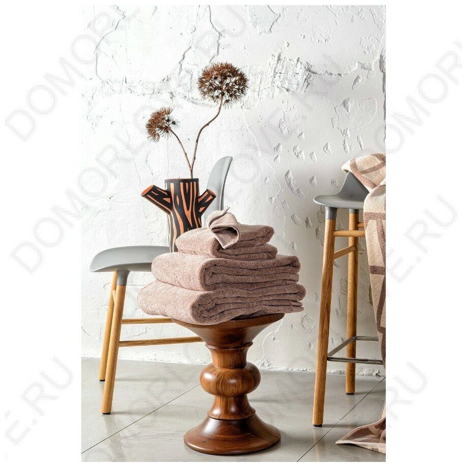 Полотенце банное коричневого цвета из коллекции Essential, 70х140 см - фотография № 3