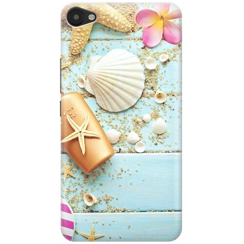 фото Re:pa накладка transparent для meizu u20 с принтом "пляжный натюрморт"