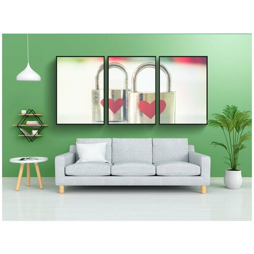 фото Набор модулных постеров для интерьера "валентина, день святого валентина, любовь" 60x90 см. в тубусе, без рамки lotsprints