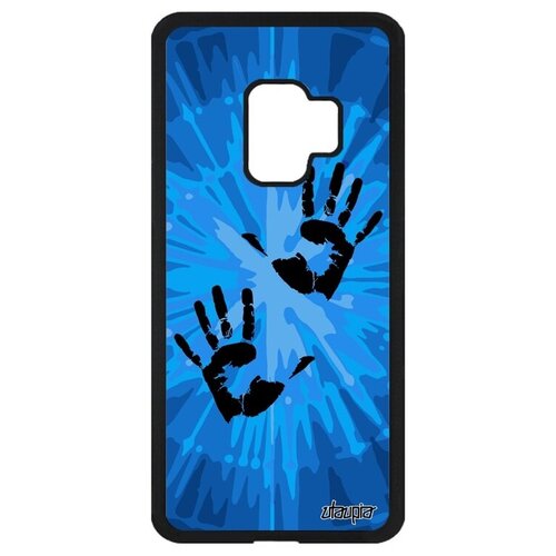 фото Противоударный чехол на телефон // samsung galaxy s9 // "отпечаток ладони" дизайн радуга, utaupia, голубой