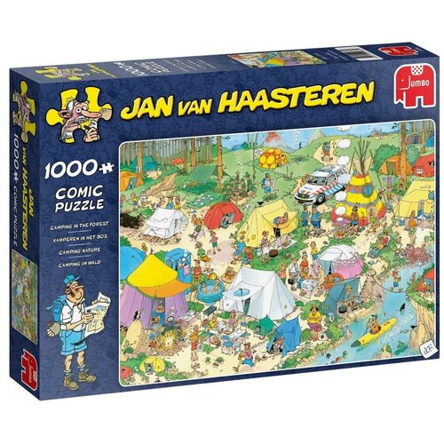 Пазл Jumbo 1000 деталей: Кемпинг в лесу (Jan Van Haasteren)