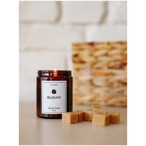 Ароматическая свеча / свеча ароматизированная / KAORI, 160 мл, аромат SUGAR (сахар)