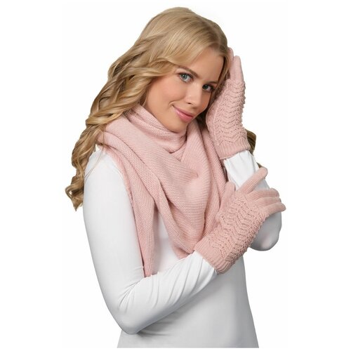 фото Перчатки lambonika лямими, цвет: пудровый;лавандово-розовый, размер: 6,5