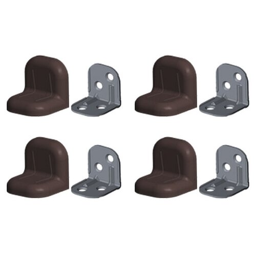 Уголок крепежный венге с пластиковой крышкой тип 2 (4 шт)