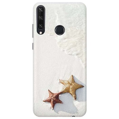 фото Ультратонкий силиконовый чехол-накладка для huawei y6p с принтом "две морские звезды" gosso
