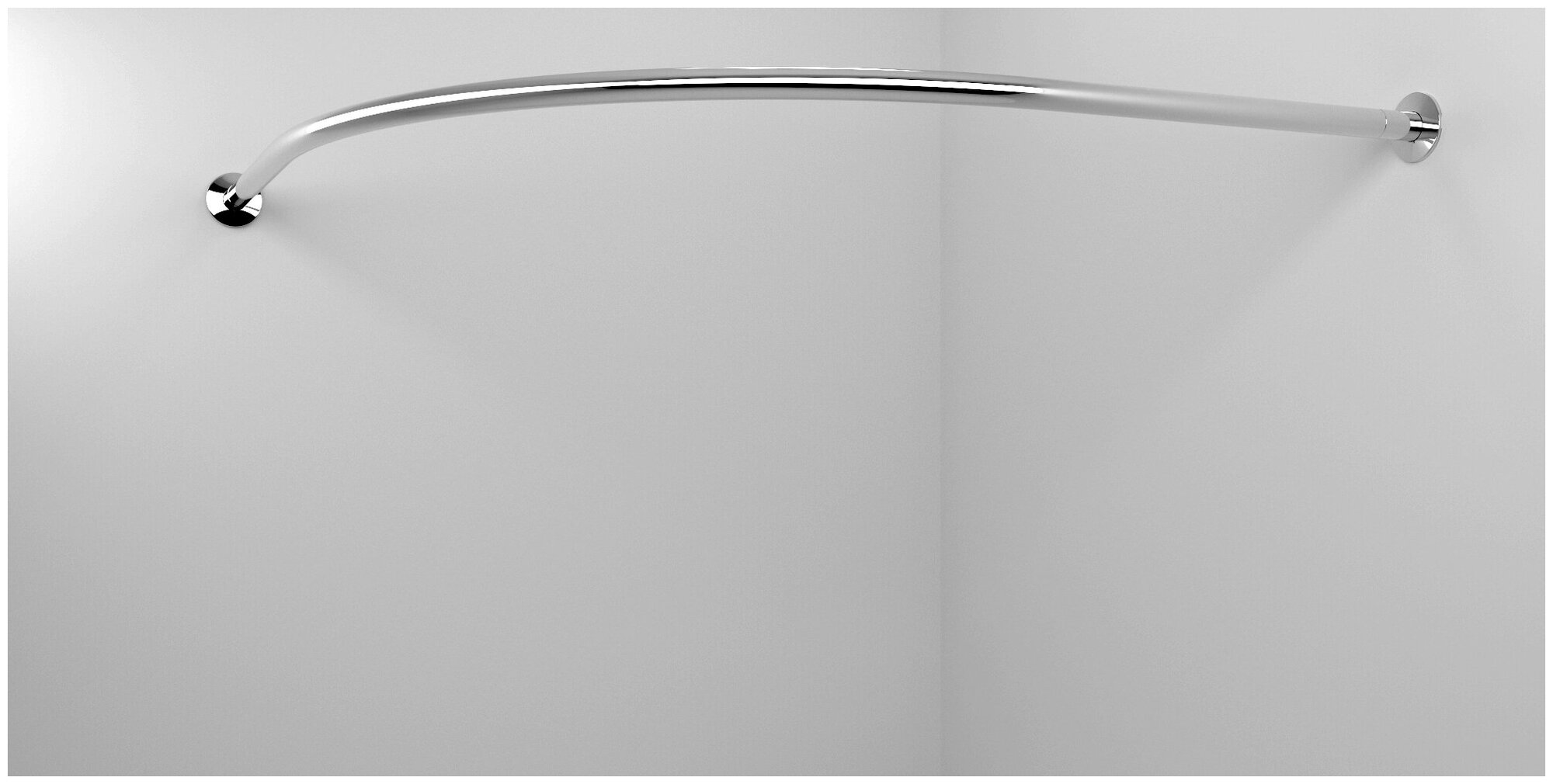 Карниз для ванной 140x140см (Штанга) Полукруглый дуга Усиленный труба диаметр 25мм крепление 6 см цельнометаллический из нержавейки