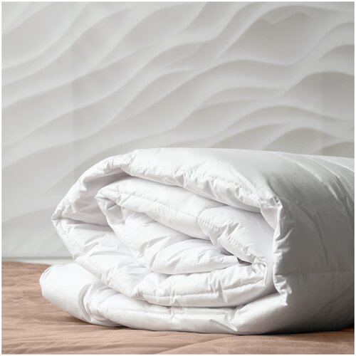 Одеяло лебяжий пух 140х205 см полуторное, всесезонное, 1,5 спальное