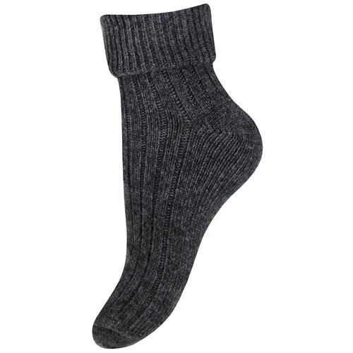 фото Женские носки mademoiselle средние, вязаные, размер unica (35-40), серый