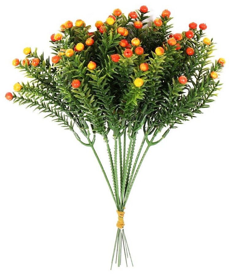 Искусственный можжевельник оранжевый / Искусственные растения для декора /декор для дома .