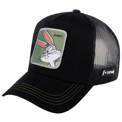 шапка capslab арт cl loo5 1 bon bun2 looney tunes bugs bunny серый размер one Бейсболка Capslab, размер OneSize, черный