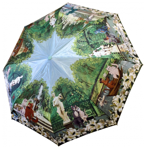 Зонт Петербургские зонтики, мультиколор, серый