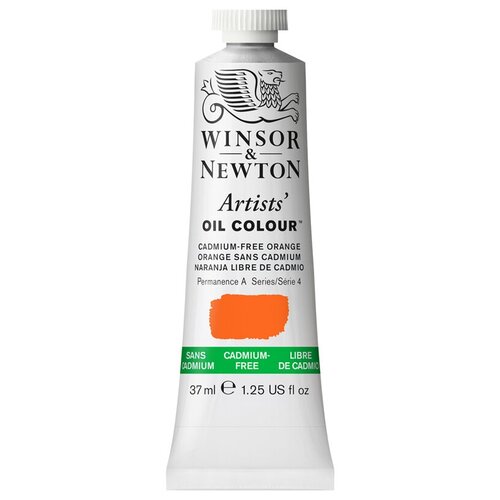Краска масляная профессиональная Winsor&Newton Artists' Oil, 37 мл, беcкадмиевый оранжевый (арт. 316798)