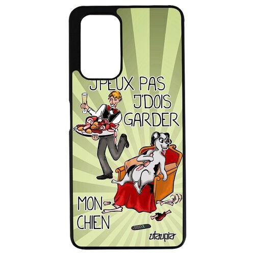 фото Качественный чехол на телефон // xiaomi redmi note 10 pro // "не могу - у меня собака!" прикольный рисунок, utaupia, светло-зеленый