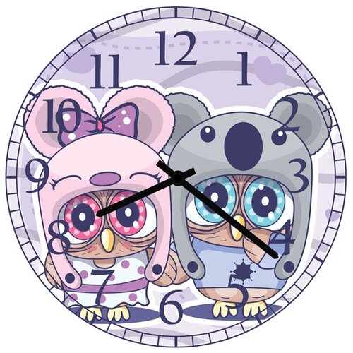 фото Svs настенные часы svs 3501209 kids два совенка
