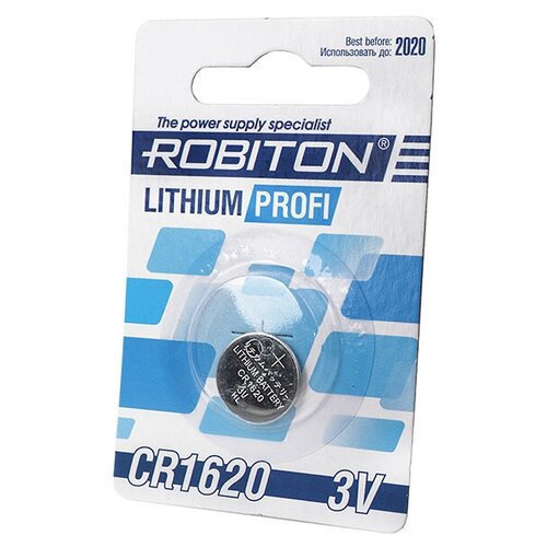 Элемент питания ROBITON PROFI R-CR1620-BL1 CR1620 BL1, 1шт элемент питания robiton profi cr2 блистер 1шт