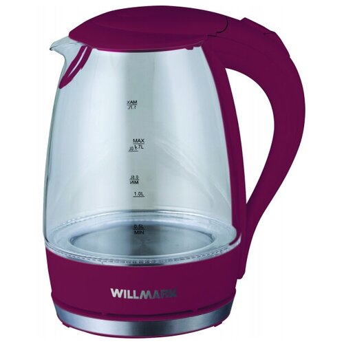 чайник willmark wek 1801kh Чайник Willmark WEK-1708G бордовый