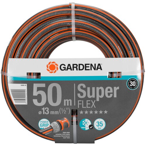 Шланг GARDENA SuperFLEX, 1/2, 50 м шланг gardena flex 3 4 1м в бухте 50м мерный