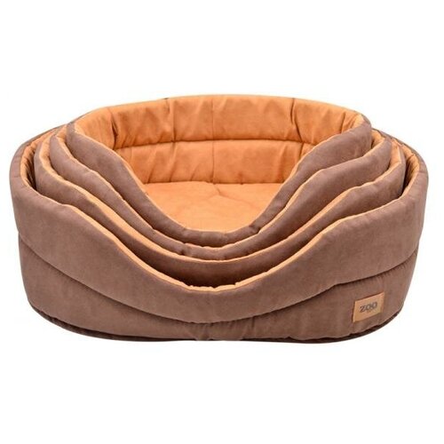 Зооэкспресс Лежанка Classic искусственная замша коричневая 685219 см 2841₽