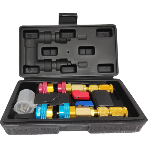 Набор адаптеров для смены золотников под давлением R134a, R1234yf