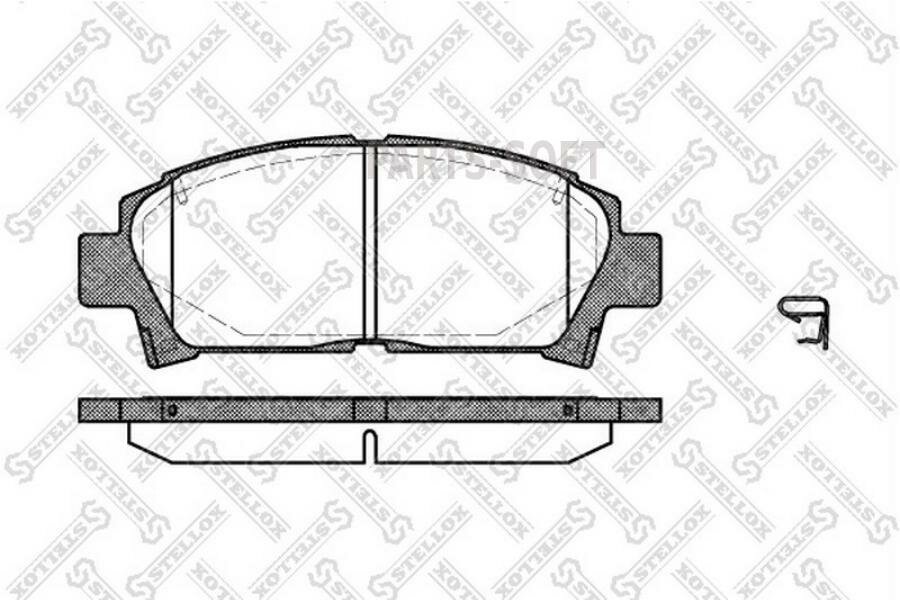 STELLOX 438002SX 438 002-SX_=427 02=FDB928! колодки дисковые п.\Toyota Carina 1.6-2.0D 93-97/Avensis 1.6i-2.0TD 97-00