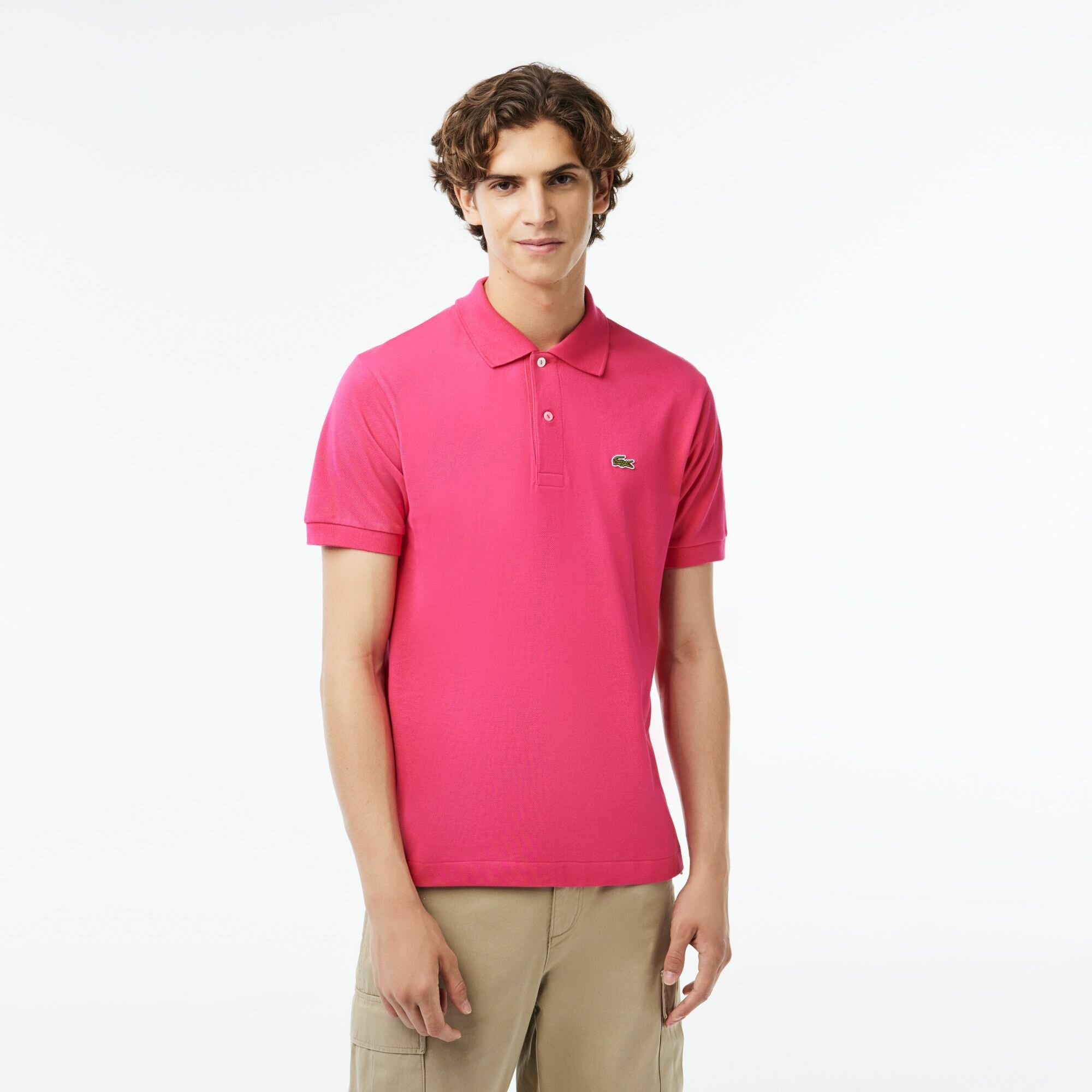 Поло LACOSTE Classic Fit, размер T4, темно-розовый