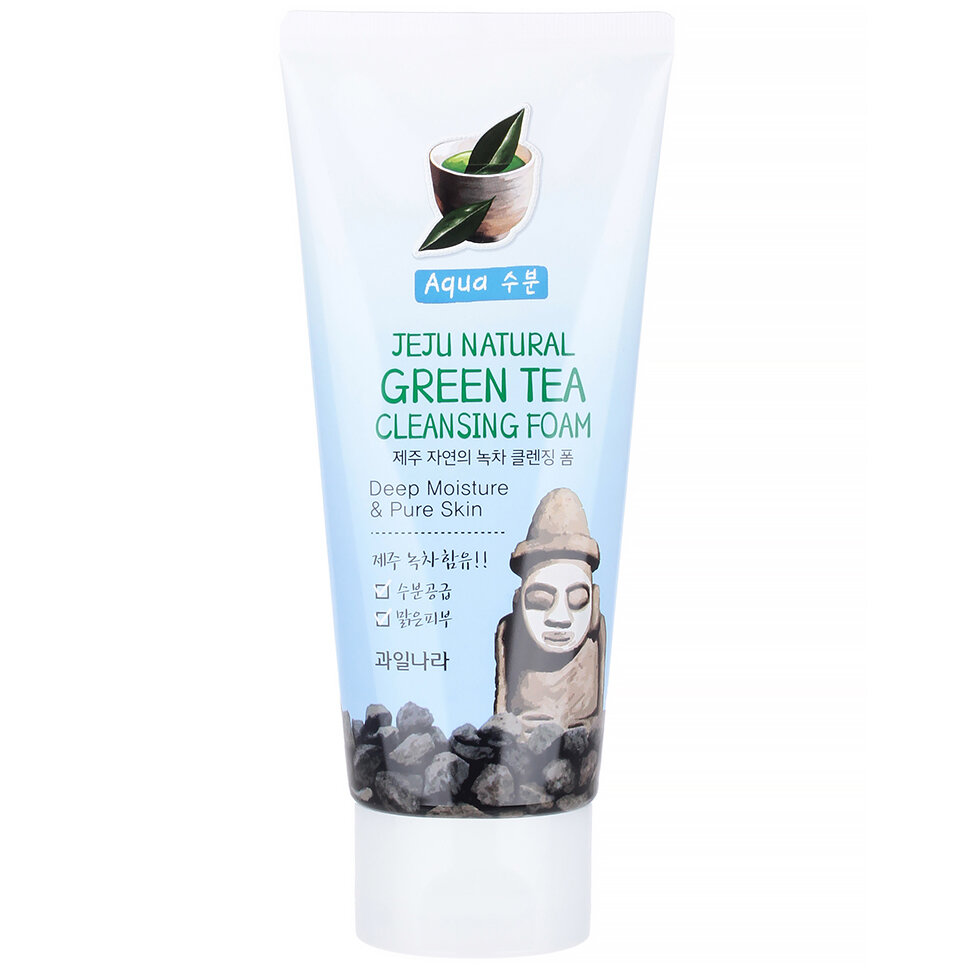 Пенка для лица Welcos Jeju Natural Green Tea Cleansing Foam, 120 мл