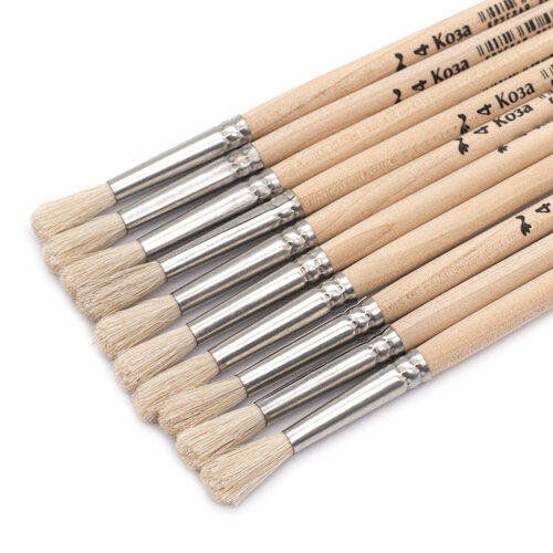 КК-04064 Кисть школьная из волоса козы №4, 10 шт/упак, Артком