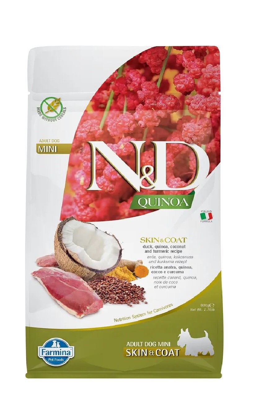 Сухой корм для собак Farmina N&D Quinoa Skin & Coat Mini беззерновой с уткой и киноа 2,5 кг - фото №20