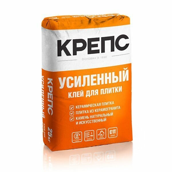 Клей для плитки Крепс Улучшенный (С1), 25кг