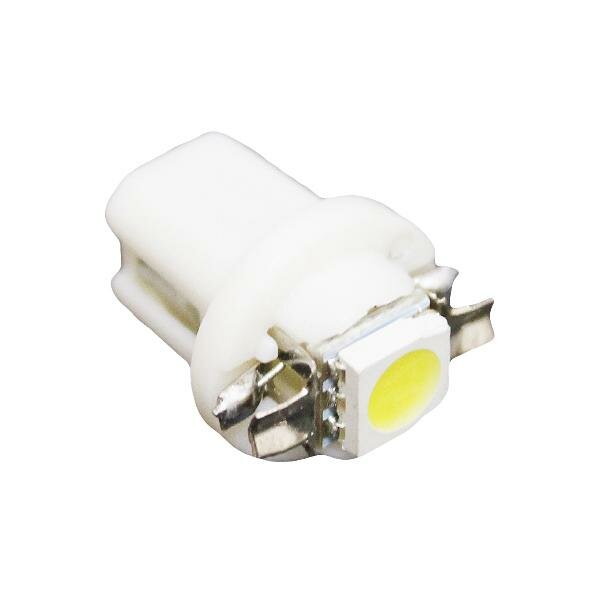 Лампа светодиодная T8,5(T4W) 12V 1 SMD диодов 1-контактная конус белая SKYWAY Габариты, номер min1
