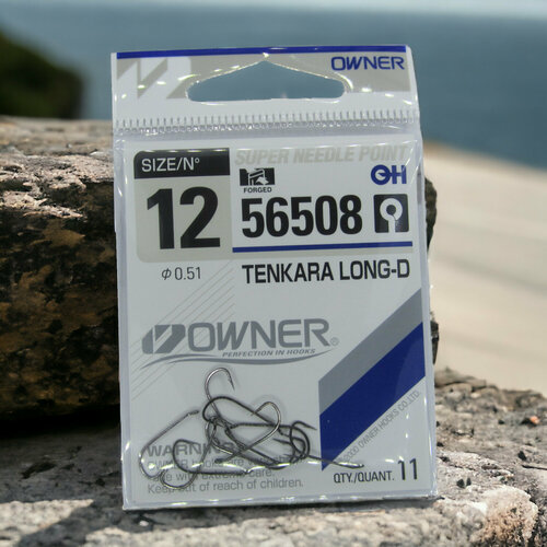 owner крючок owner 50457 tenkara straight размер 12 11шт Крючок Owner 56508 Tenkara Long-D № 12