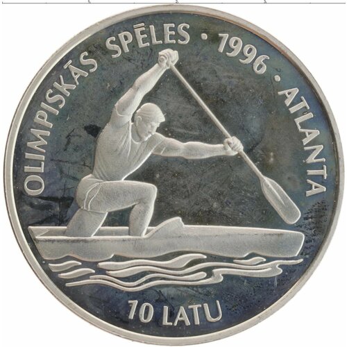 Клуб Нумизмат Монета 10 лат Латвии 1994 года Серебро XXVI летние Олимпийские Игры, Атланта 1996