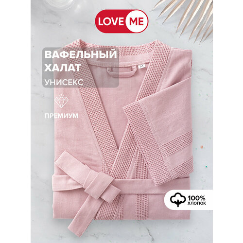 Халат-кимоно LOVEME, размер S, пыльная роза