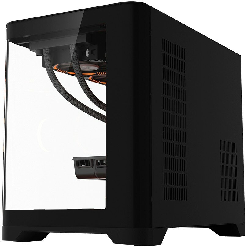 Корпус mATX 1STPLAYER UV6-BK черный, без БП, окно из закаленного стекла, 2*USB3.0, audio - фото №3