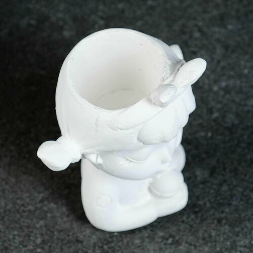 Кашпо - органайзер Спящая девочка белая, 7,5х12,510,5см