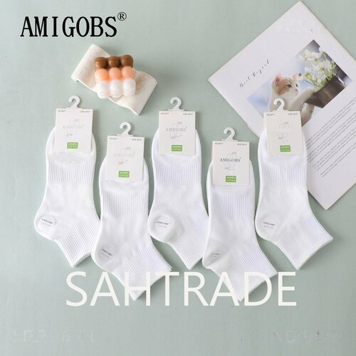 фото Носки amigobs, 5 пар, размер 36-41, белый