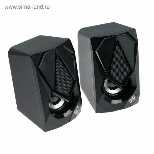 Компьютерные колонки 20 Qumo Mask AS004 2х5 Вт USB RGB подсветка чёрные 192500₽
