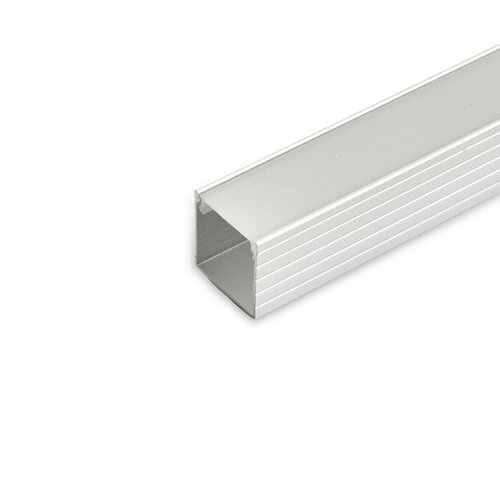 Профиль алюминиевый накладной серебро SAB261 SAFFIT с матовым экраном 2 заглушками 2 крепежами в комплекте цена за 1 шт 630₽