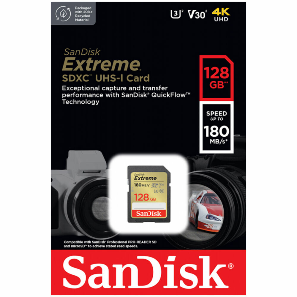 Карта памяти 32GB SanDisk Extreme Class 10 SDHC V30 UHS-I U3 100/60MB/s - фото №9