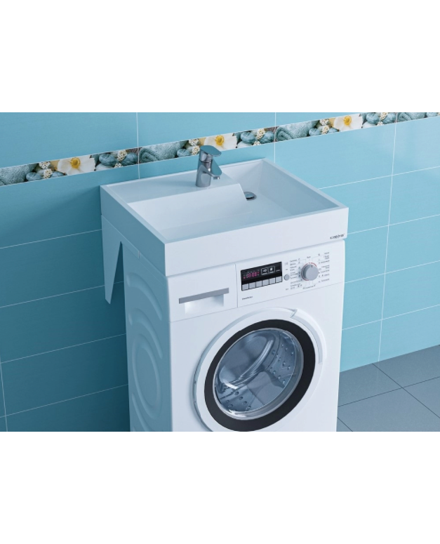 Стиральная машина Beko WRS 54P1 BSW и раковина над стиральной машиной Юпитер 50