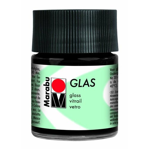 Краска витражная на водной основе Marabu Glas 50 мл черный 852₽