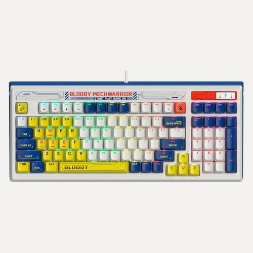 Изображение товара Клавиатура A4TECH Bloody B950, USB, синий + белый