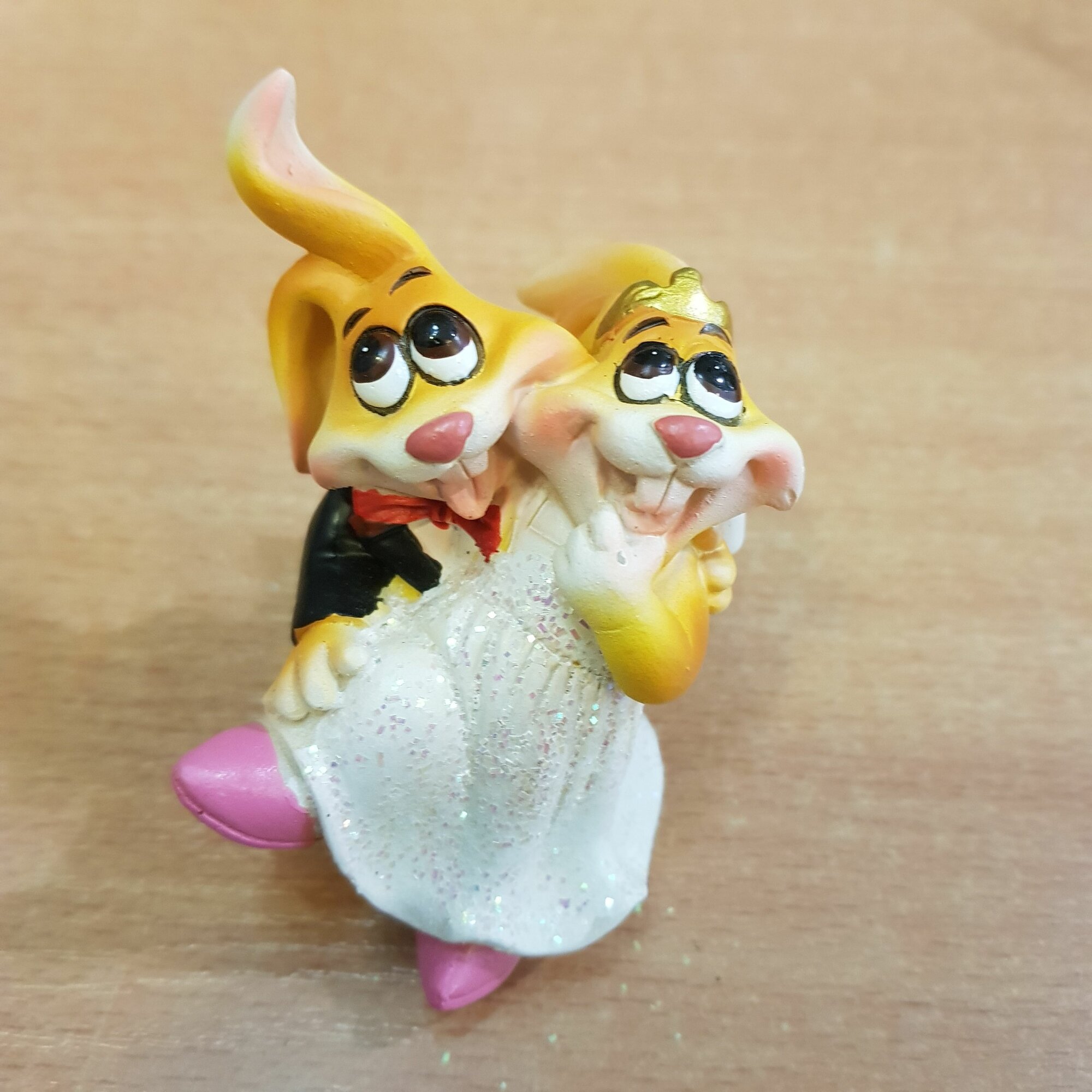 Статуэтка декоративная "Жених и Невеста" Зайки-Кролики 8х6х5,5см, полистоун, 1238К