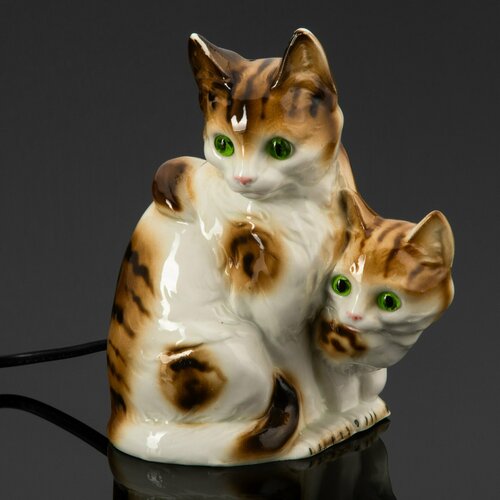 Лампа-ночник Котята фарфор роспись Heinz Co Германия 1954-1972 гг 34125₽