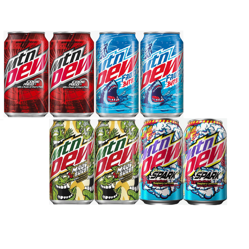 Набор напитков Mountain Dew, Red Code, Voltage, Maui Burst, Spark, Frostbite ( 5 шт. х355 мл.)