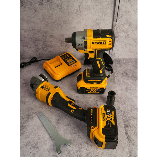 Набор электроинструментов 2в1 Аккумуляторная УШМ Болгарка и Гайковерт 21V 2 АКБ 12200₽