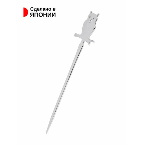 Шпажка многоразовая для канапе и бургеров / Барная палочка 11,2х2,4х0,2 см, сова