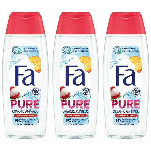 Fa Гель для душа Pure Organic Абрикос, 250 мл, 3 шт